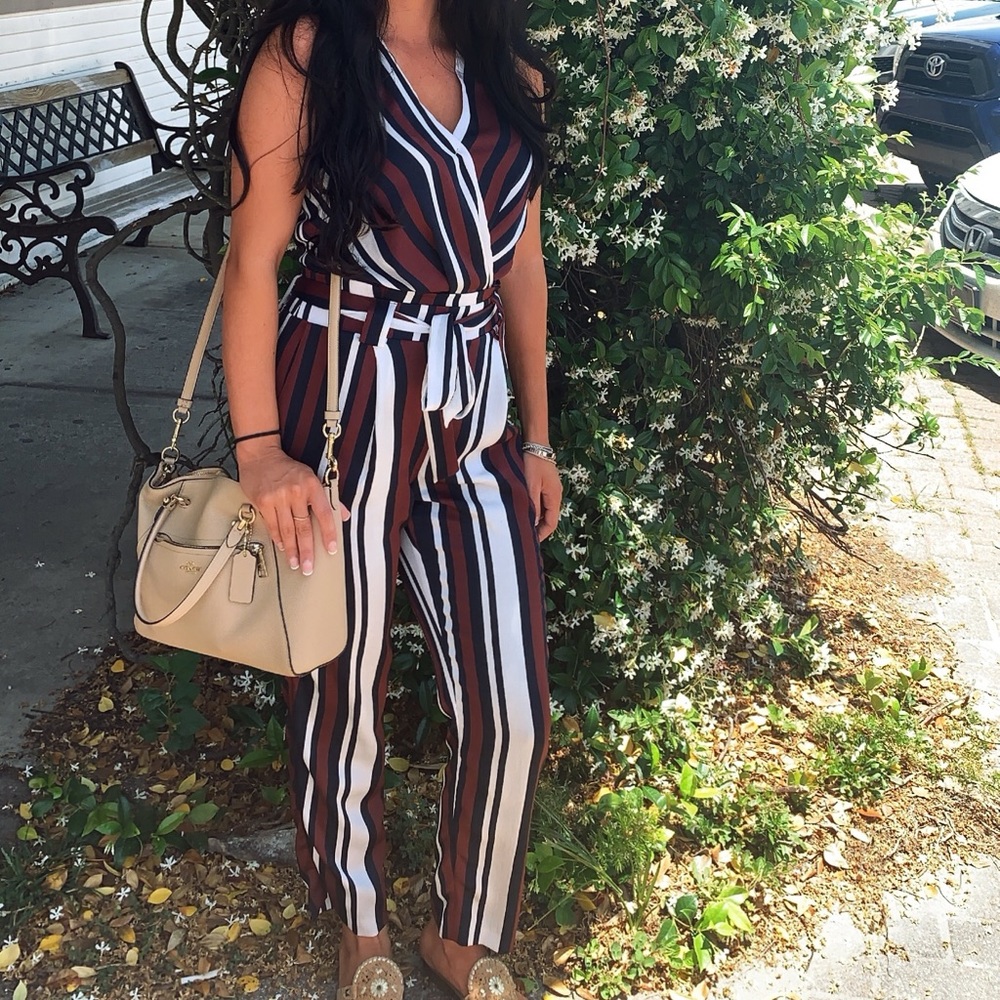 Express Striped Jumpsuit